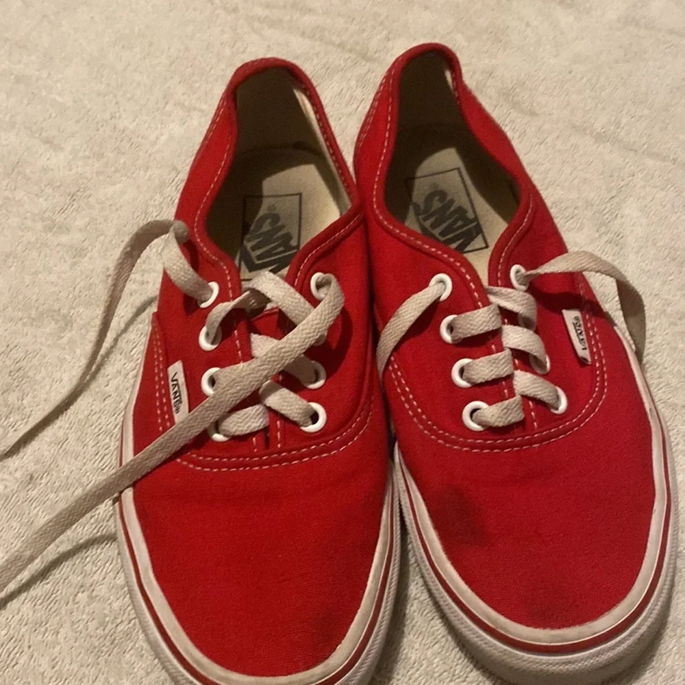 VANS Red Canvas Lace Up - Womens 7.5 -Mens 6​​​ - Picture 5 of 5